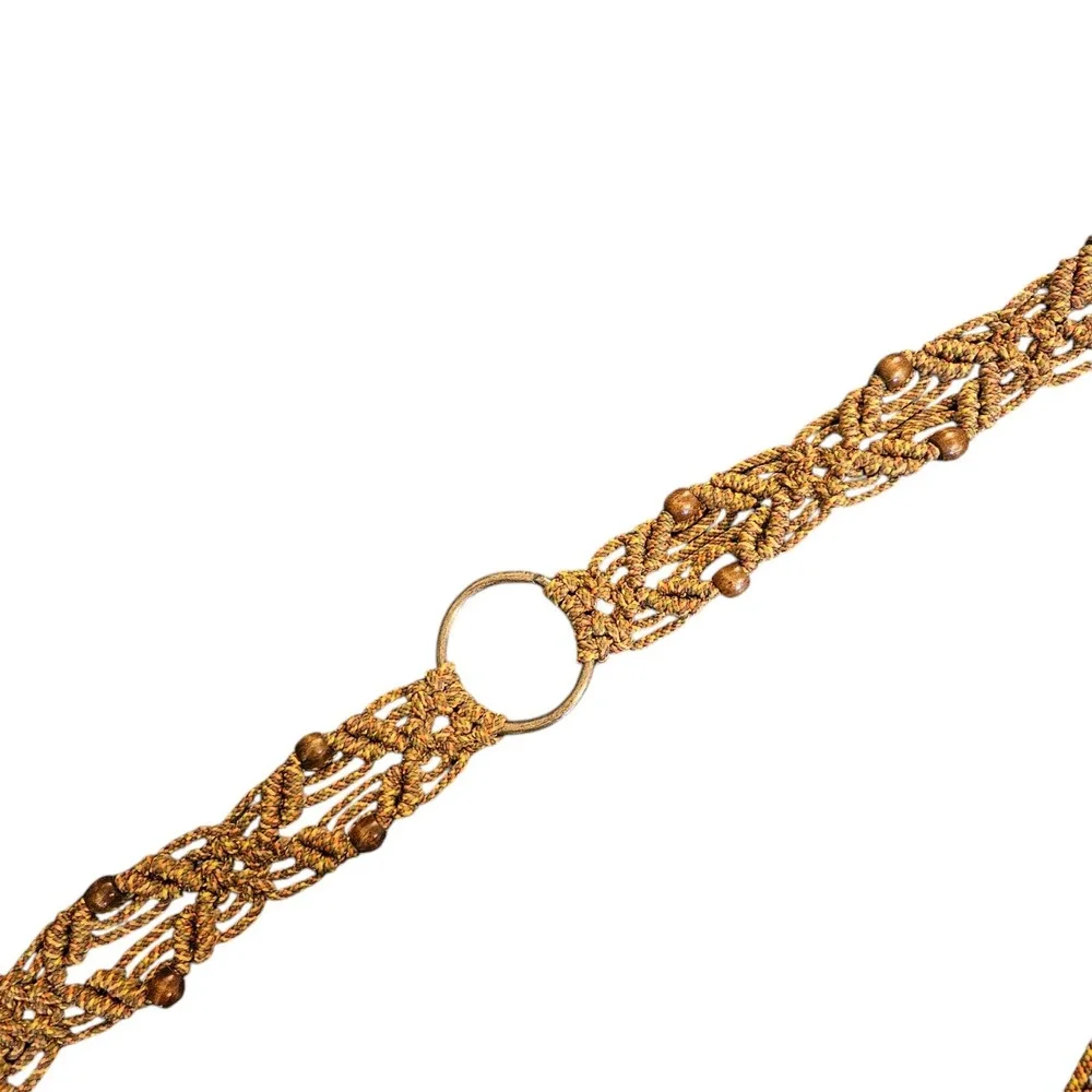 Macrame Beaded Woven Belt Boho Hippie One‎ Size Fits All